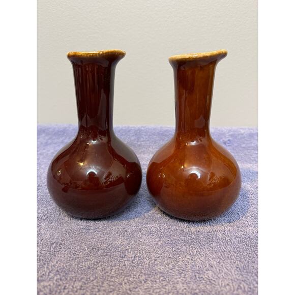 Hull Brown Drip Pottery VINTAGE Oil And Vinegar - Picture 4 of 10